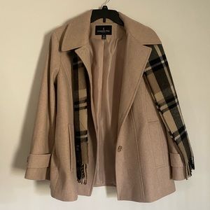 London Fog wool coat with scarf.